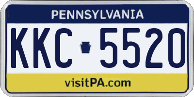 PA license plate KKC5520