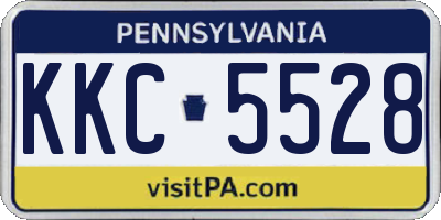 PA license plate KKC5528