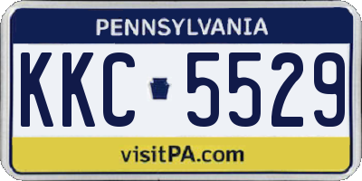 PA license plate KKC5529