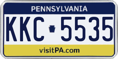 PA license plate KKC5535