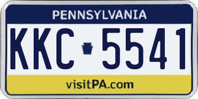 PA license plate KKC5541