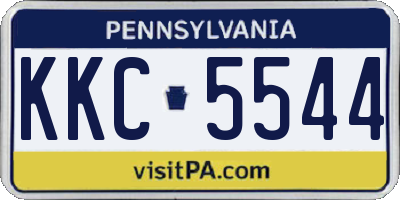 PA license plate KKC5544