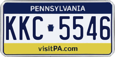 PA license plate KKC5546