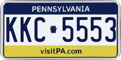 PA license plate KKC5553