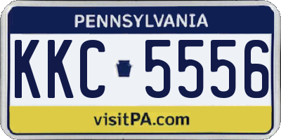 PA license plate KKC5556