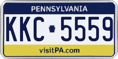 PA license plate KKC5559
