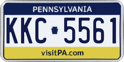 PA license plate KKC5561