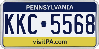 PA license plate KKC5568