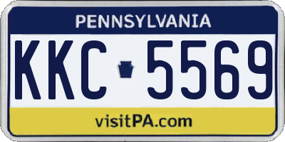 PA license plate KKC5569