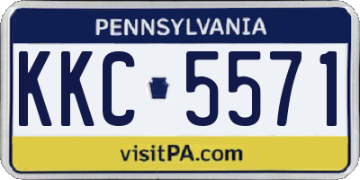 PA license plate KKC5571