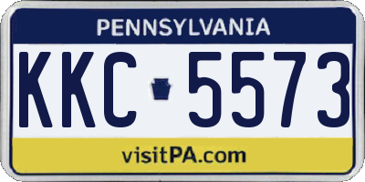 PA license plate KKC5573