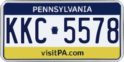PA license plate KKC5578