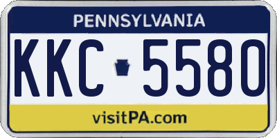 PA license plate KKC5580