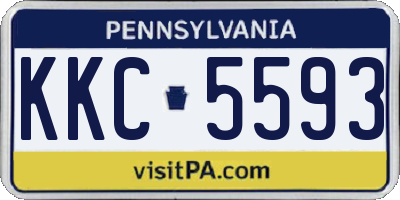 PA license plate KKC5593