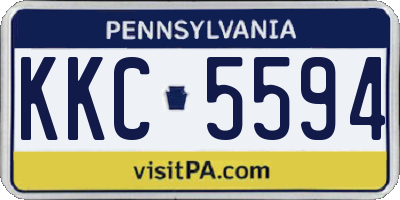 PA license plate KKC5594