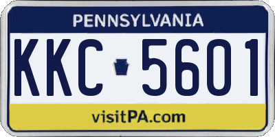 PA license plate KKC5601