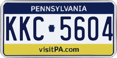 PA license plate KKC5604