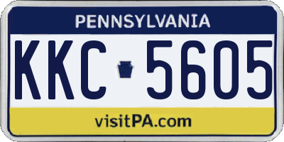 PA license plate KKC5605