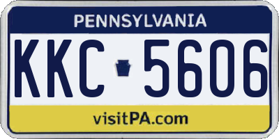 PA license plate KKC5606