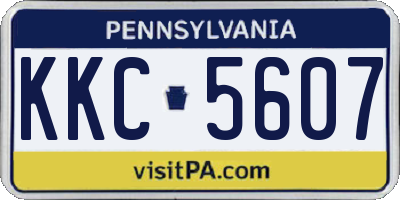 PA license plate KKC5607