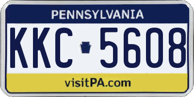 PA license plate KKC5608