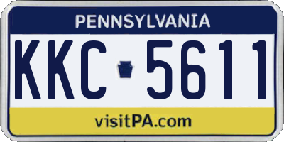 PA license plate KKC5611