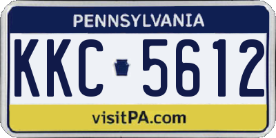 PA license plate KKC5612