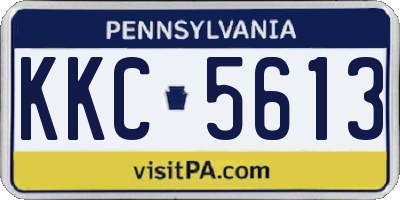 PA license plate KKC5613
