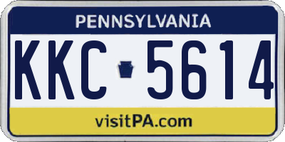 PA license plate KKC5614