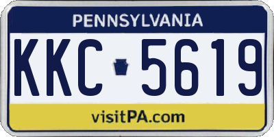 PA license plate KKC5619