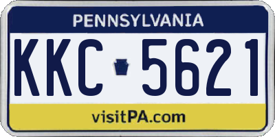 PA license plate KKC5621