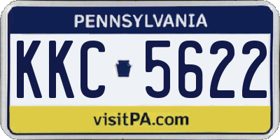 PA license plate KKC5622