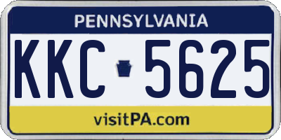 PA license plate KKC5625