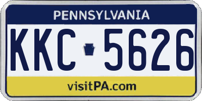 PA license plate KKC5626