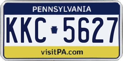 PA license plate KKC5627