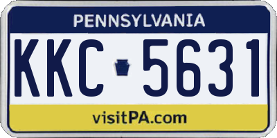PA license plate KKC5631