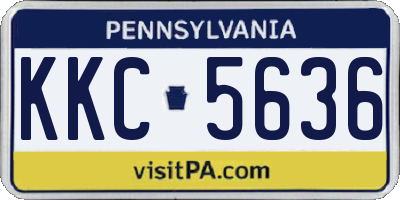 PA license plate KKC5636