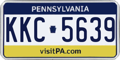 PA license plate KKC5639