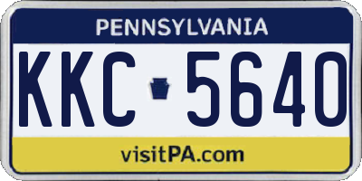 PA license plate KKC5640