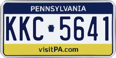 PA license plate KKC5641