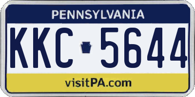 PA license plate KKC5644