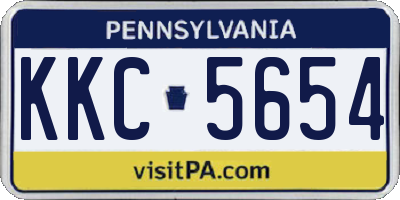 PA license plate KKC5654