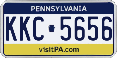 PA license plate KKC5656
