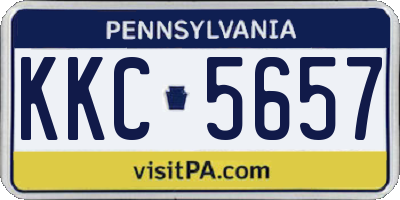PA license plate KKC5657