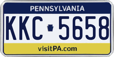 PA license plate KKC5658