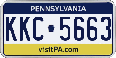 PA license plate KKC5663