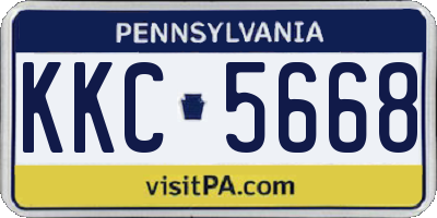 PA license plate KKC5668