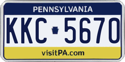 PA license plate KKC5670