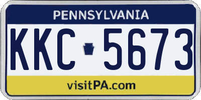 PA license plate KKC5673