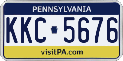 PA license plate KKC5676